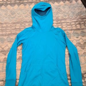 LULULEMON TEAL RULU BASE RUNNER PULLOVER HOODIE SIZE 12